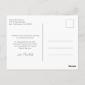 Carte Postale Remerciement de Plage Fête de Bébé Mixte  (Dos)