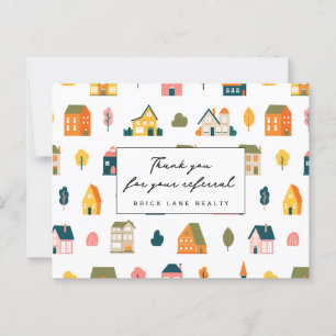 Carte Postale Remerciement de recommandation immobilière Maisons