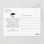 Carte Postale Remerciement de remise de diplôme avec arche photo (Dos)
