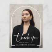 Carte Postale Remerciement de remise de diplôme avec arche photo (Devant)