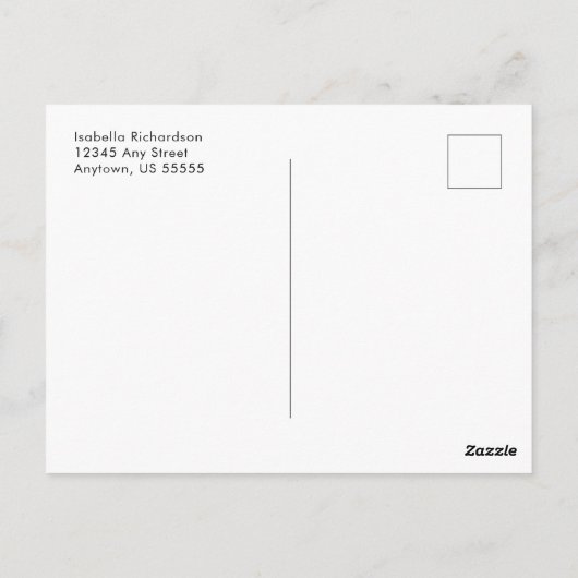 Carte Postale Remerciement de remise de diplôme | Bois rustique (Dos)