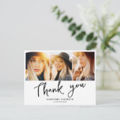 Carte Postale Remerciement de remise de diplôme moderne  (Debout devant)