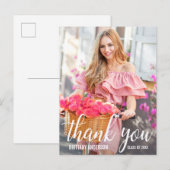 Carte Postale Remerciement de remise de diplôme moderne et éléga (Devant / Derrière)