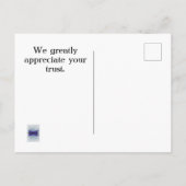 Carte Postale Remerciement Entreprise Clientèle Appréciation Uni (Dos)