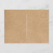 Carte Postale Remerciement Entreprise Simple Kraft Rustique (Dos)