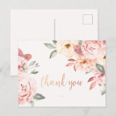 Carte Postale Remerciement Floral (Devant / Derrière)