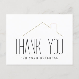 Carte Postale Remerciement Immobilier de Parrainage