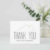 Carte Postale Remerciement immobilier de référence (Debout devant)