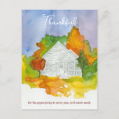 Carte Postale Remerciement Immobilier Référence d'Automne pour E (Devant)