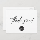 Carte Postale Remerciement manuscrit pour clientèle d'affaires c (Devant / Derrière)