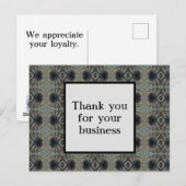 Carte Postale Remerciement Moderne pour la Clientèle d'Entrepris (Devant / Derrière)