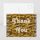 Carte Postale Remerciement Or Argent Métallic Gratitude (Devant / Derrière)