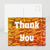 Carte Postale Remerciement Orange Clair Abstrait (Devant / Derrière)