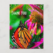 Carte postale remerciement papillon abstrait natur (Devant)