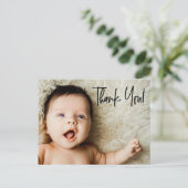 Carte Postale Remerciement personnalisé avec photo et message de (Debout devant)