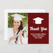 Carte Postale Remerciement personnalisé pour photo de remise de (Devant / Derrière)