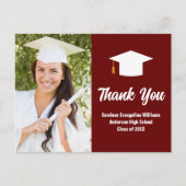 Carte Postale Remerciement personnalisé pour photo de remise de (Devant)