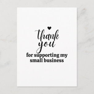 Carte Postale Remerciement petite entreprise