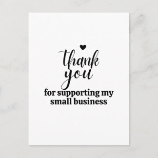 Carte Postale Remerciement petite entreprise