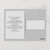 Carte Postale Remerciement photo de diplômé en écriture simple  (Dos)