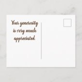 Carte Postale Remerciement Plage Ciel Bleu Côte Ouest (Dos)