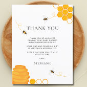 Carte Postale Remerciement pour Baby Shower Abeille 