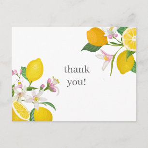 Carte Postale Remerciement pour Baby Shower Bébé Citron Italien