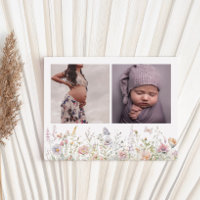 Remerciement pour Baby Shower Champ de Fleurs Sauv