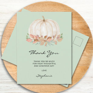 Carte Postale Remerciement pour Baby Shower Little Pumpkin