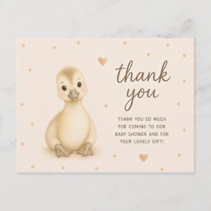 Carte Postale Remerciement pour Baby Shower Oison Bébé Oie