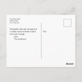 Carte Postale Remerciement pour collecte de fonds, sable et coqu (Dos)