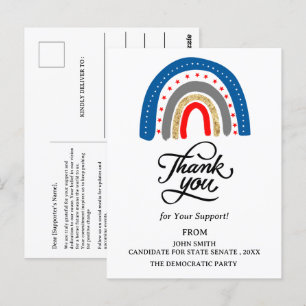 Carte Postale Remerciement pour don à une campagne politique lor