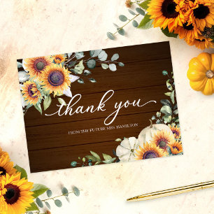 Carte Postale Remerciement pour la Fête de Fiançailles de Fleurs