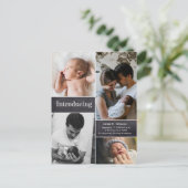 Carte Postale Remerciement pour l'annonce de bébé (Debout devant)