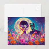 Carte Postale Remerciement pour le Mariage des Monstres (Devant / Derrière)