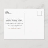 Carte Postale Remerciement pour perte de vie Funérailles Champag (Dos)