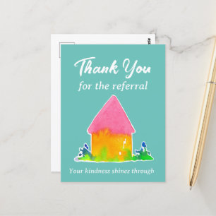 Carte Postale Remerciement pour recommandation immobilière Maiso