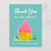 Carte Postale Remerciement pour recommandation immobilière Maiso (Devant)