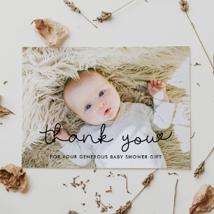 Carte Postale Remerciement pour une baby shower adorable