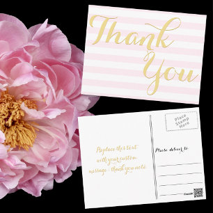 Carte Postale Remerciement pour une élégante fête de mariage et