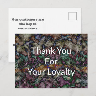 Carte Postale Remerciement pour votre fidélité - Appréciation de