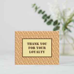 Carte Postale Remerciement Professionnel pour Votre Fidélité Ent