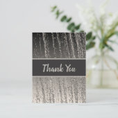 Carte Postale Remerciement Rayure Métallique Argentée Appréciati (Debout devant)