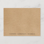 Carte Postale Remerciement simple d'affaires de script de Kraft  (Dos)
