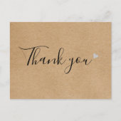Carte Postale Remerciement simple d'affaires de script de Kraft  (Devant)