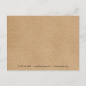 Carte Postale Remerciement simple de Rustic Kraft pour entrepris (Dos)