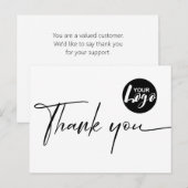 Carte Postale Remerciement simple pour une entreprise minimalist (Devant / Derrière)