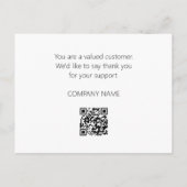 Carte Postale Remerciement simple pour une entreprise minimalist (Dos)