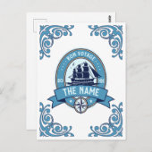 Carte Postale Remerciements à l'employé Bon voyage Adieu (Devant / Derrière)