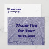 Carte Postale Remerciements aux clients de Business Blue (Devant / Derrière)